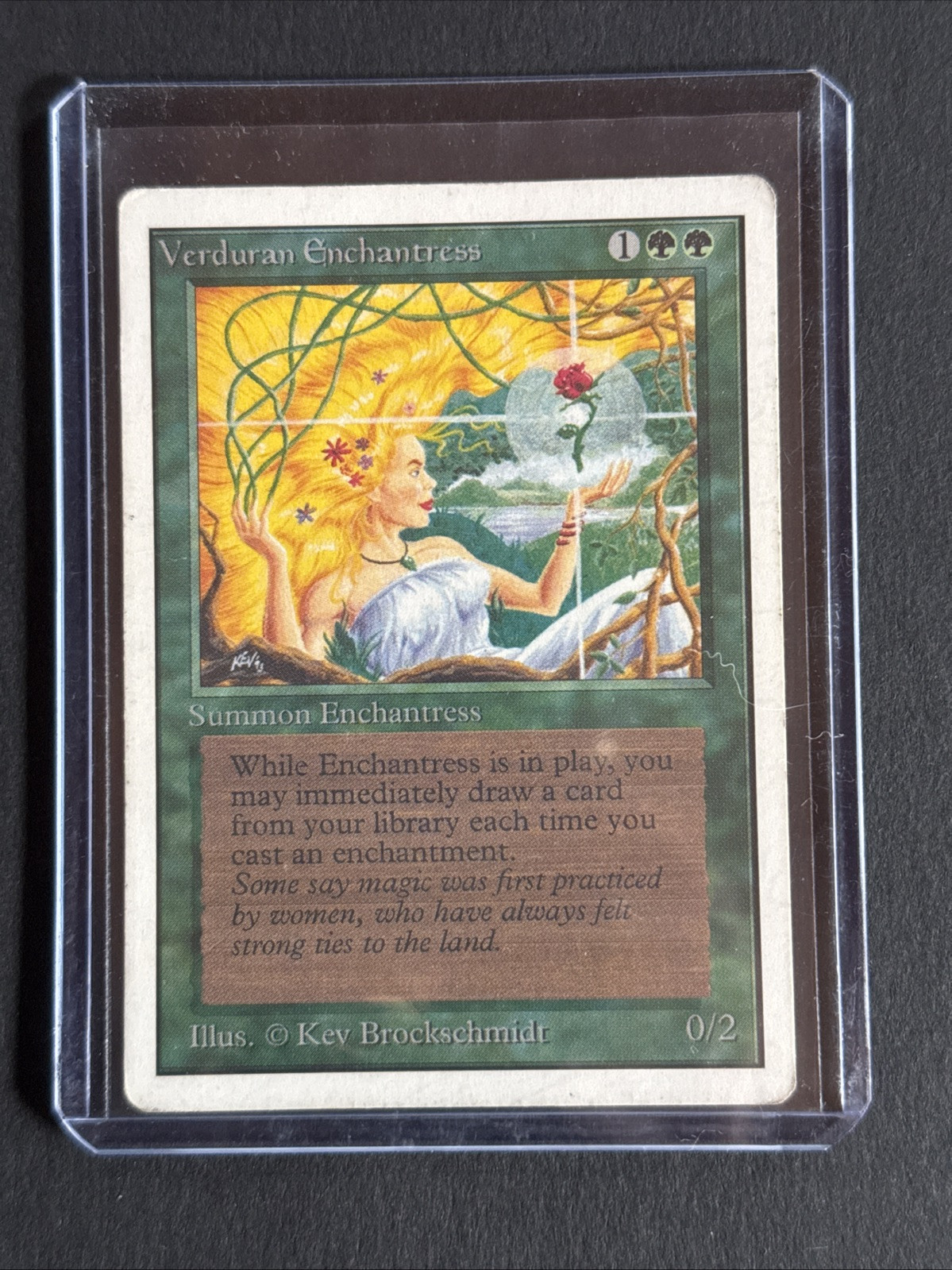 MTG Verduran Enchantress  NM Unlimited Vintage Magic The Gathering Summon Card