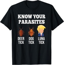 Know Your Parasites Funny T-Shirt Anti Trump Tick Resist Political Tee - H327