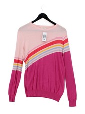 Sugarhill Damen Pullover UK 10 Rosa Baumwolle...