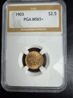 1903 ~ $2.5 Gold Quarter Eagle ~ Gold Bullion Coin
