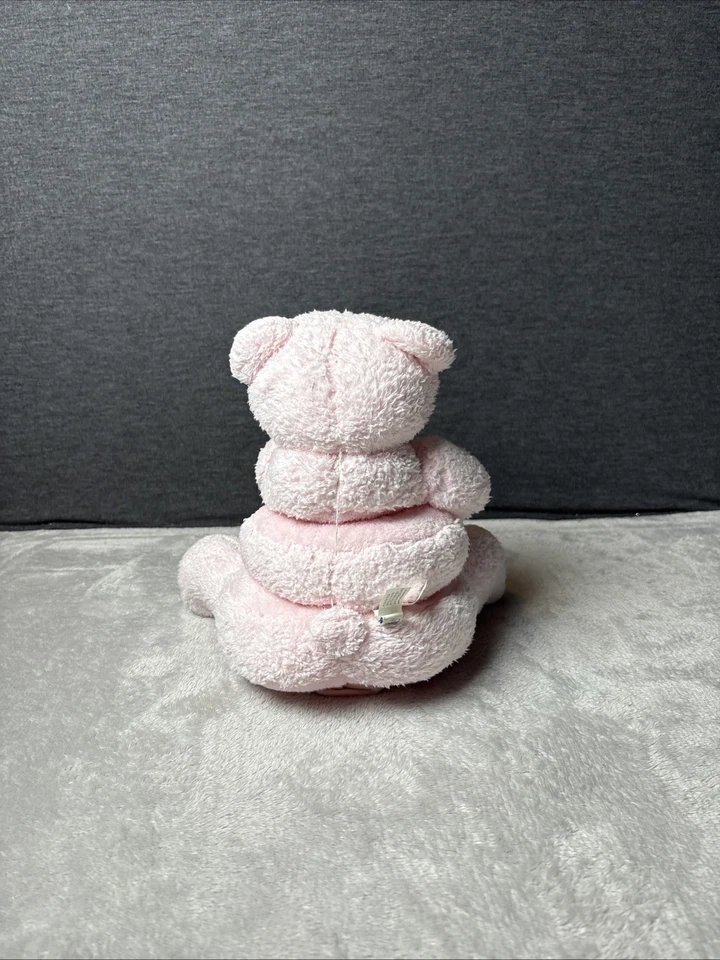 Pottery Barn Kids плюшевая игрушка для активного отдыха розовый плюшевый медведь кольцо погремушка - Изображение 3 из 4