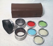 ROLLEI ROLLEIFLEX BAY I HOOD / 5 FILTER / 2 ROLLEINAR / COFFIN CASE SET - SUPERB