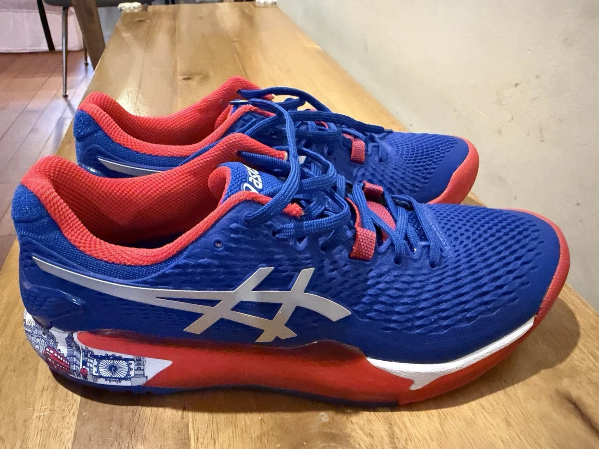 アシックス ゲルレゾリューション9 LIMITED 青×赤 ロンドン市街 ASICS Gel Resolution 9 Limited Edition London for Sale