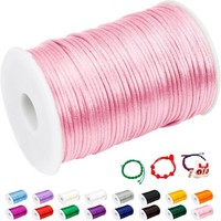 Nylonschnur 2Mm 100M Rosa FüR Armband Perlenschnur Makramee Kunsthandwerk
