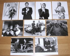 JAMES BOND 007 1982 Rare Original 1982 Set of 9 Photos Sean Connery Roger Moore