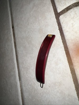Alexandre De Paris Hair Barrette Burgundy Red Acetate Clip Classic Made In Franc