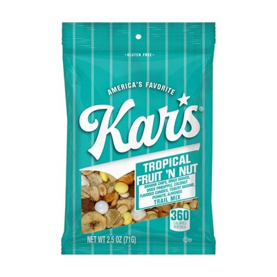 Kar s Nuts Tropical Fruit 'N Nut Trail Mix, 2.5 oz Individual Snack Packs - Bulk