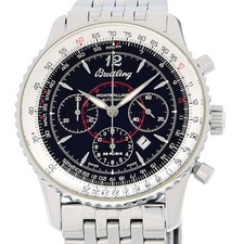 BREITLING WATCH MONTBRILLANT A414B08NP A41330 CHRONOGRAPH CALENDAR BLACK MEN'S