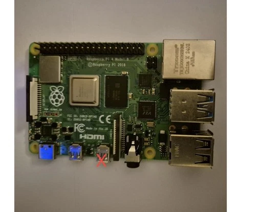 The Raspberry Pi 4B 4GB RAM. The HDMI1 port is not working (secondary HDMI port)