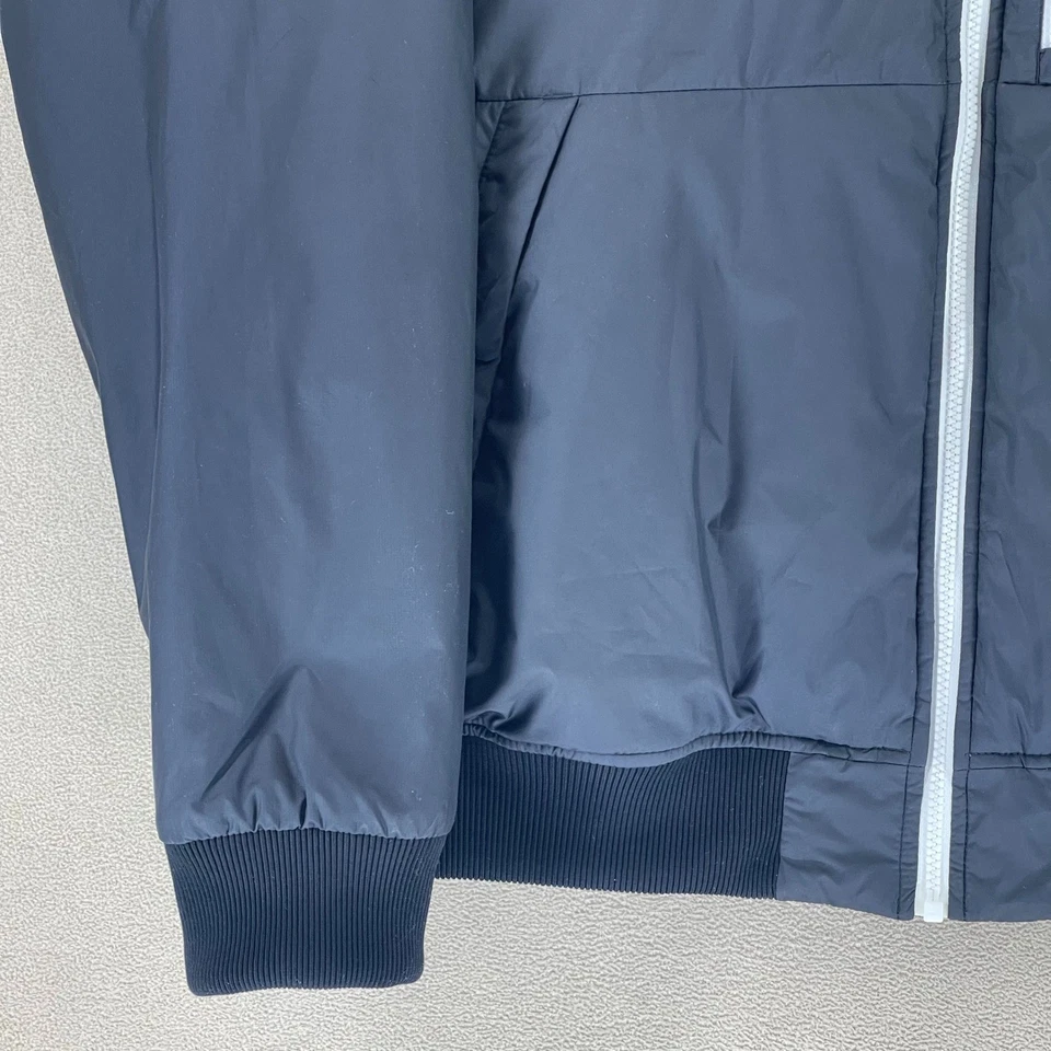 Chaqueta de bombardero reversible Nike Therma Fit Legacy para hombre negra gris XL cremallera completa Foto 3 de 4