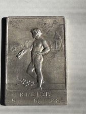 1920s German silver Tone Award Medal, Classic Greek Figure