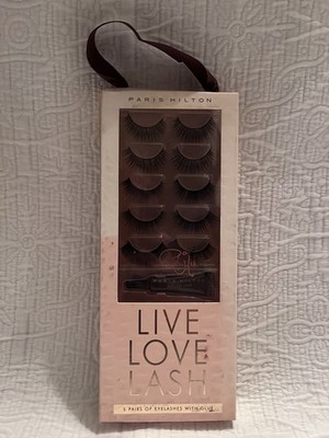 5 Pairs EYELASHES & GLUE - Paris Hilton- Live, Love, Lash