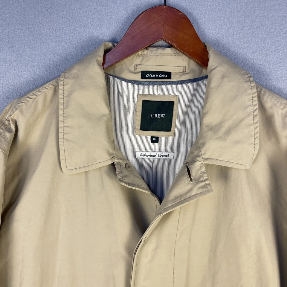 J экипажа Тренч мужской XL бежевый Sutherland французский нейлон легкий классический - Изображение 2 из 4