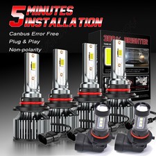 For Chevy Avalanche 2002-2005-6x LED Headlight Bulbs high Low Beam Fog Light