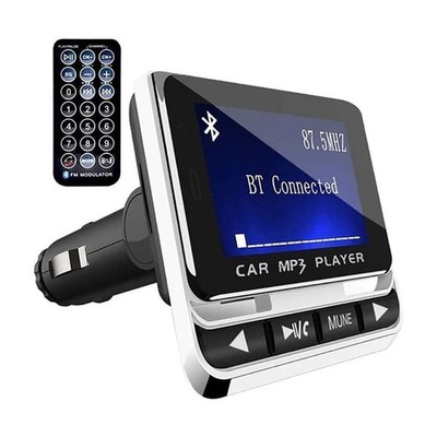 Bluetooth FM Transmitter for Car, Wireless Radio Adapter, 38W Small, Silver