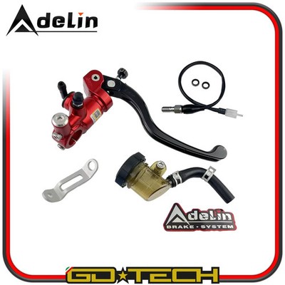 RADIAL BREMSPUMPE VORNE 16x18mm MOTORRAD SCOOTER MOTARD PIT BIKE Rot RECHTS