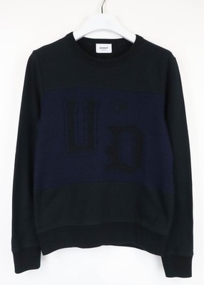 Dondup Sweatshirt Herren M Schwarz Langärmlig Pullover Rundhals Strick Detail