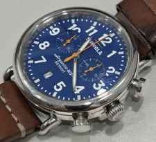 shinola runwell 41mm chrono Men's Watch Blue Dial