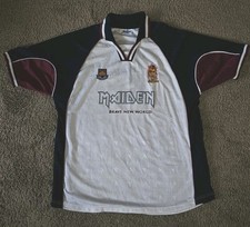 West Ham United 99/01 away Iron Maiden Brave New World soccer jersey XL