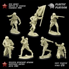Plastic Platoon Red Army Battle Of Kursk Summer 1943 Scale 1/32 Re-Release