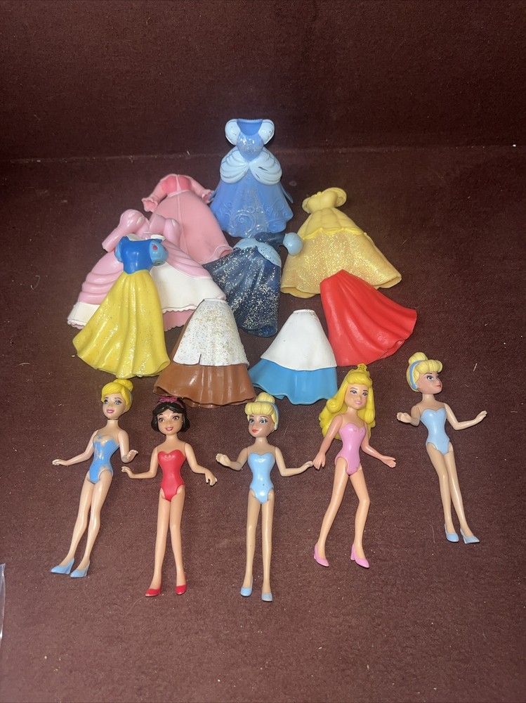 Disney Princess Polly Pocket Style Mini Princess TLC LOT - 1 Clip Dress