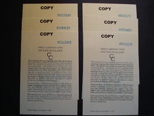  BLACK BOX REPRINTS GSA COA's (6) 1880 thru 1885-CC FOR MORGAN SILVER DOLLARS