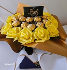 Medium Size Chocolate Ferrero Rocher Bouquet,   Gift Flower Hamper gift. 