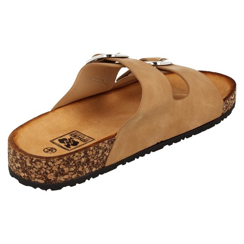 Ladies Down to Earth Low Flat Form Dual Buckle Mule Sandal - F1R2090 - Picture 36 of 37