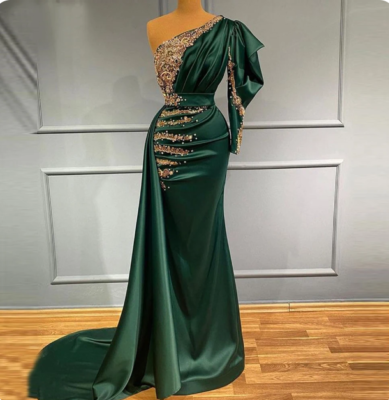 dark green and gold bridesmaid dresses Mismached Burgundy Gold Green Mermaid Popular Bridesmaid Dresses BD002 –  bridalsew main image 0