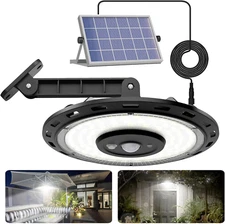 Solar Light Indoor Outdoor, 3000LM Solar Shed Light Rotation Design, Waterproof 