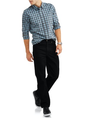 george mens black jeans