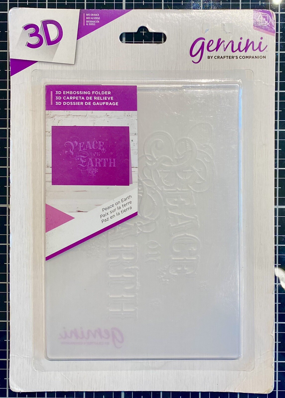 NEW! Peace on Earth by Gemini Crafters Companion 3D Embossing Folder ...