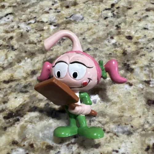 Vintage 1984 Applause Schleich Snorks Casey w/Pizza Cartoon PVC Figure Cpix
