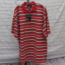 VINTAGE LA Gate Polo Mens 2XL Striped Red White Collection Style 388-D307C FLAW