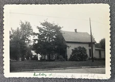 Beautiful Wooden Home On Corner Lot 1940's Snapshot Vintage Original Found Photo