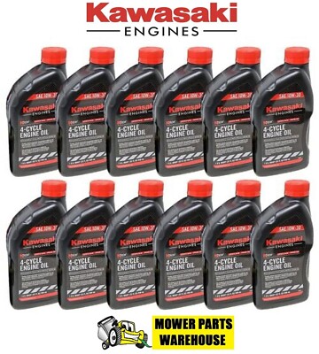 12 PACK GENUINE OEM KAWASAKI 10W30 K-TECH MOTOR OIL 99969-6081