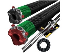 Garage Door Torsion Spring 243x1.75x31- PAIR with Nylon Bushing & Bars