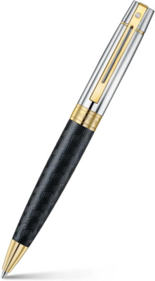 Sheaffer 300 Kugelschreiber Graviert Matt Schwarz Chromkappe Mit Gold