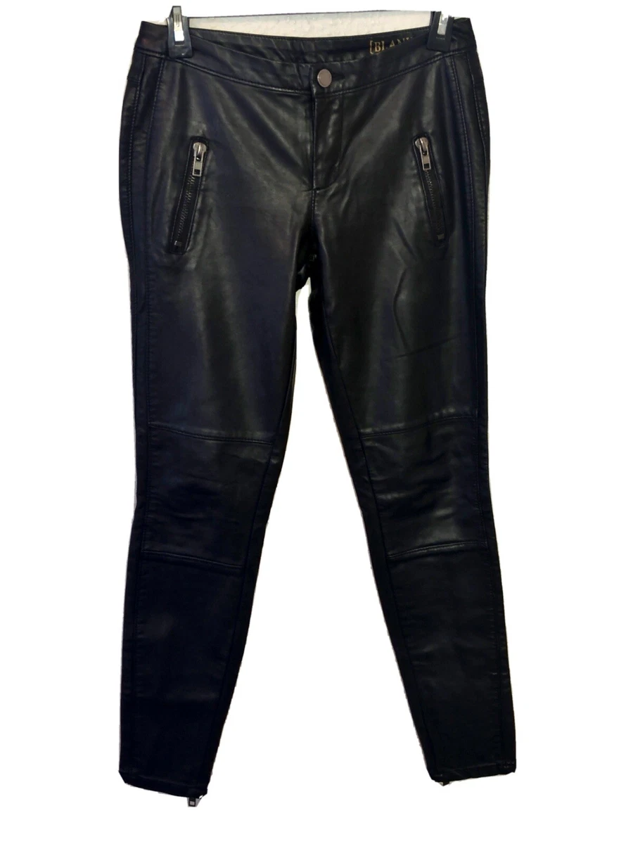 Blank denim vegan leather cheap pants