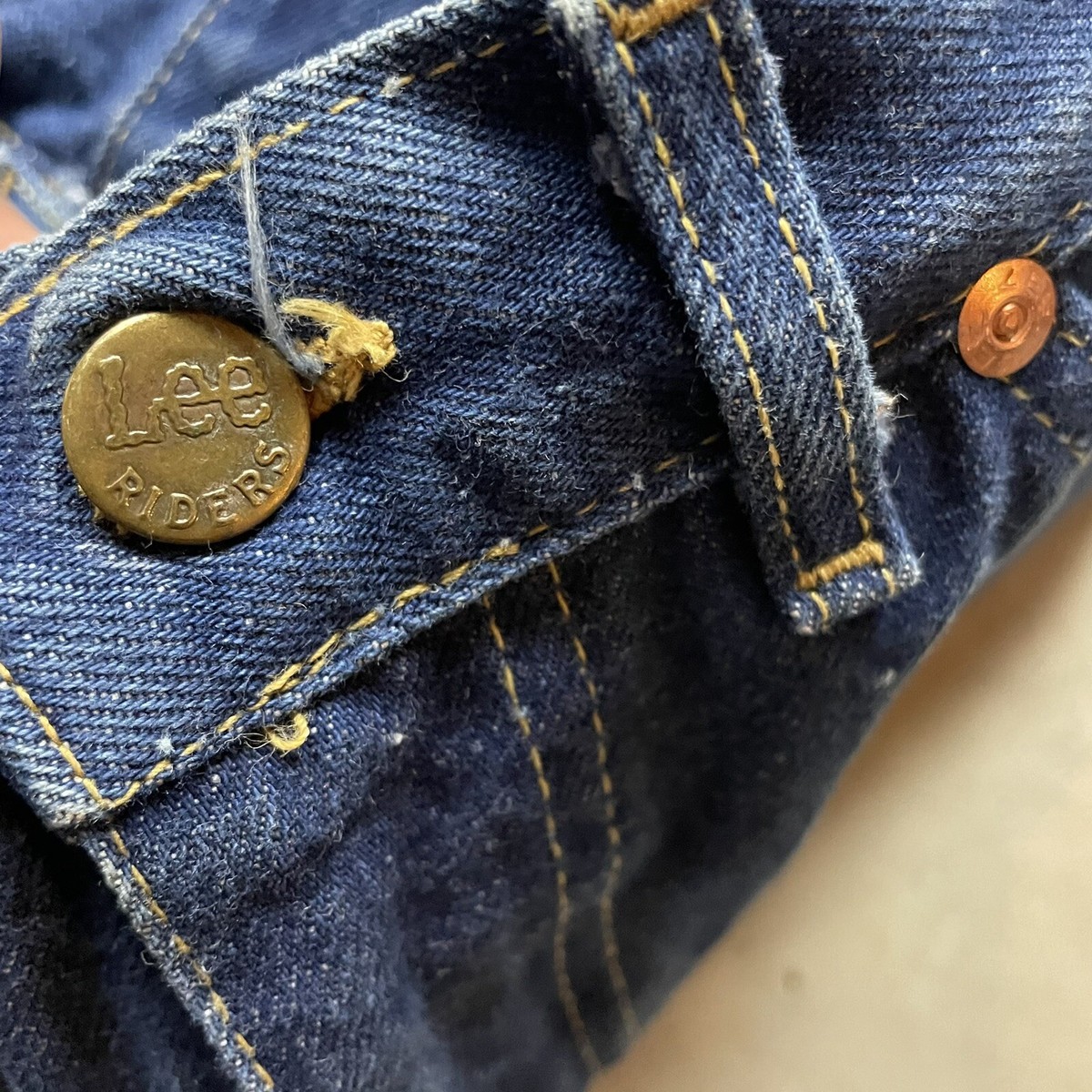 Vintage Lee Riders Denim Jeans 70s Scovill Zip 28x26 Union