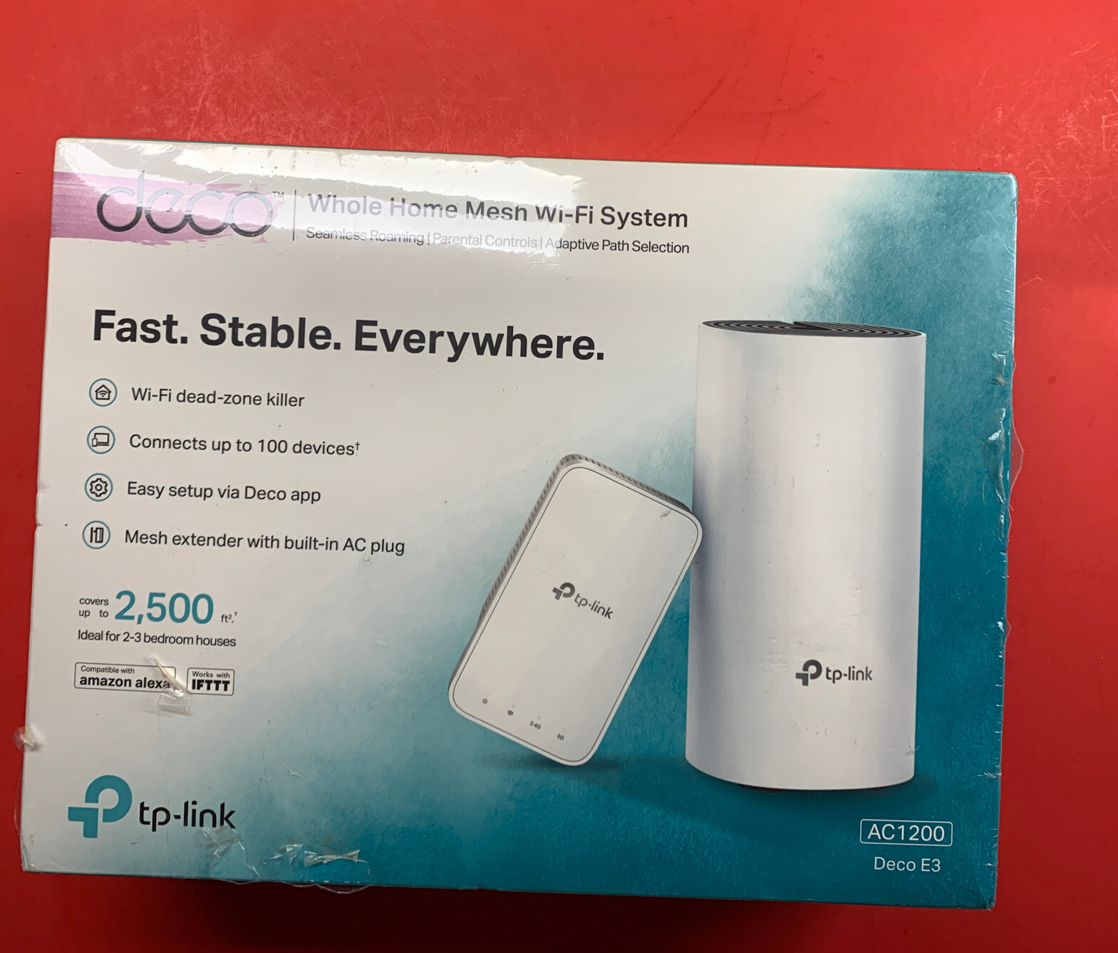 NEW TP-Link Deco E3 - AC1200 - Whole Home Mesh Wi-Fi System 3 Bedroom READ DESC