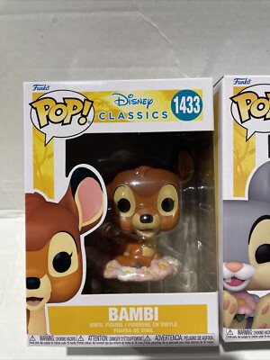 Set Of 3 Disney Classics Funko Pops Bambi flower And Thumper | eBay