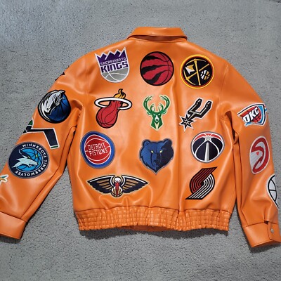 DOLPHINS JEFF HAMILTON 一部本革 レザー ブルゾン XL Miami Dolphins Full Leather Jacket Black