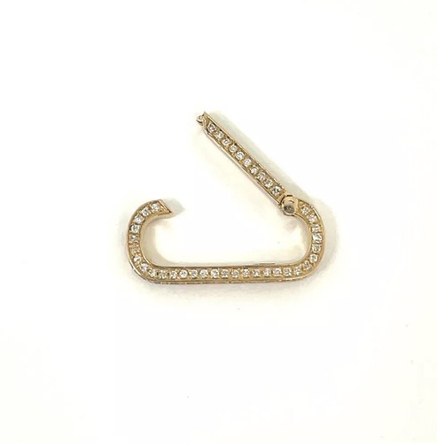 14k Yellow Gold Diamond Clasp /Lock Charm Connector - 第 3/12 張圖片