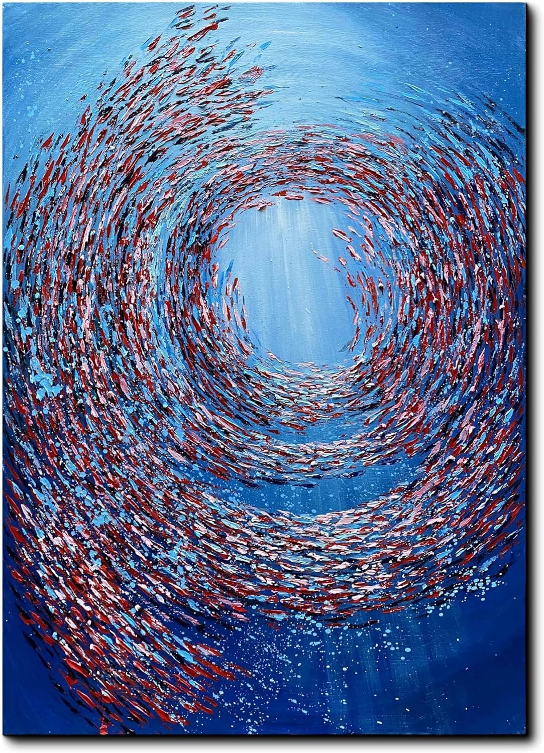 Colored ocean hand-painted oil painting decoration mural