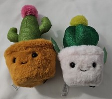 FAO Schwarz 7" Sparklers Plant Saguaro Cactus  Golden Ball Cactus Toy Plush