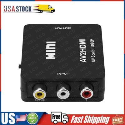 AV to HDMI Converter RCA To HDMI 1080P Mini RCA Audio Video Converter Adapter