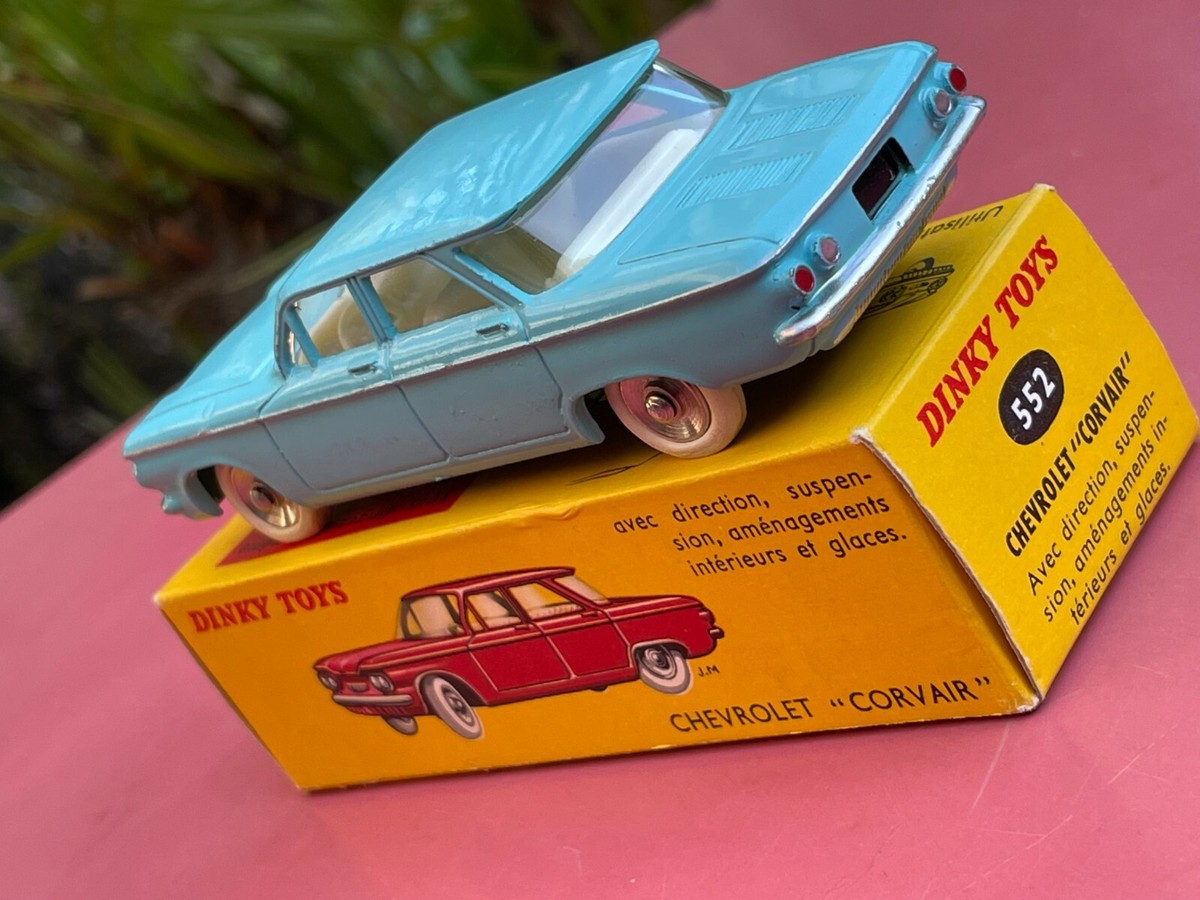 Dinky Toys N°552 Chevrolet Corvair Bleue, échelle 1:43, état Très Proche Du Neuf, Boîte D'origine