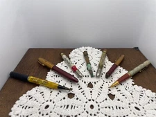 Lot of 5 Vintage Bullet Pencils and 2 Advertising Pens