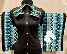 Western Showmanship Horsemanship Pleasure Show Shirt and Matching Show pad 34x40